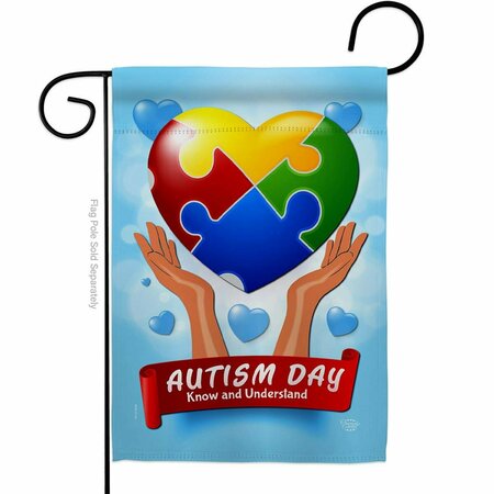 CUADRILATERO Autism Day Support Awareness 13 x 18.5 in. Double-Sided Decorative Vertical Garden Flags for CU4061252